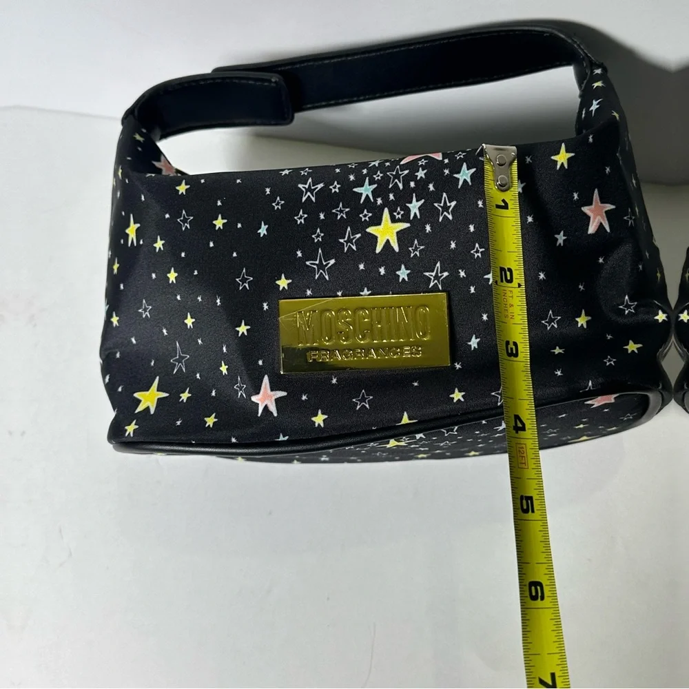 MOSCHINO Bag Pouch Makeup Train Case Clutch Travel Cosmetics Purse NEW - Picture 9 of 11